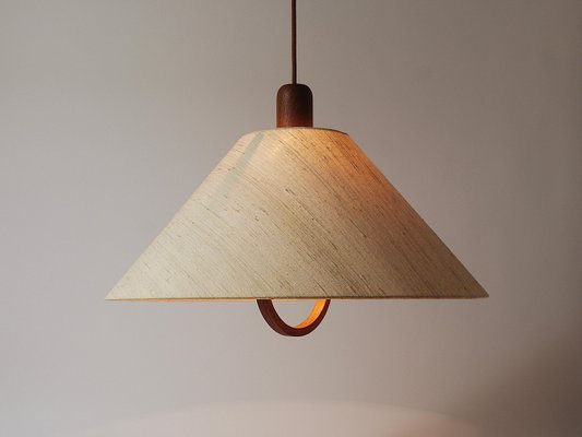 Domus Danish Modern Teak Pendant Lamp, Denmark, 1970s-MWV-2023315