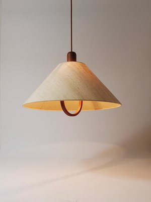 Domus Danish Modern Teak Pendant Lamp, Denmark, 1970s-MWV-2023315