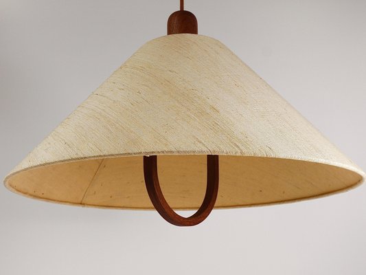 Domus Danish Modern Teak Pendant Lamp, Denmark, 1970s-MWV-2023315