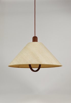 Domus Danish Modern Teak Pendant Lamp, Denmark, 1970s-MWV-2023315