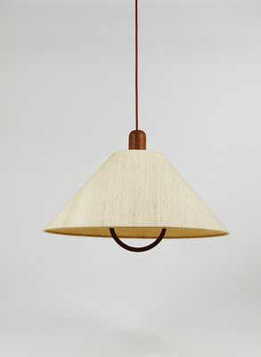 Domus Danish Modern Teak Pendant Lamp, Denmark, 1970s-MWV-2023315