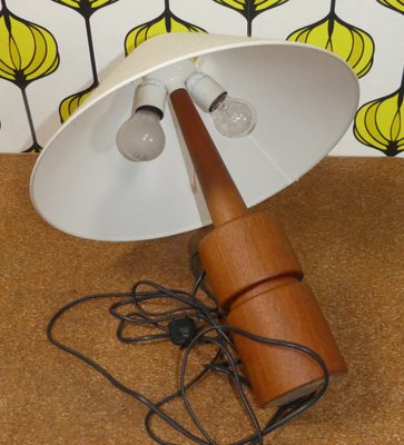 Domus Table Lamp in Teak, 1960s-AFE-1735318