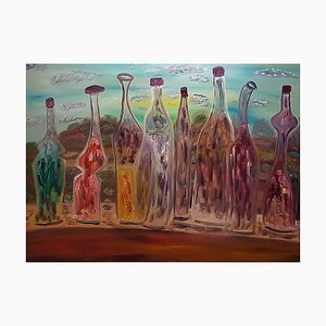 Dondi Schwartz, Bottles 2, 2022, Oil on Canvas-CHG-2030829