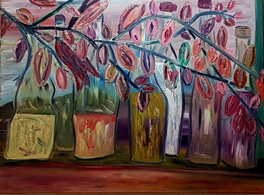 Dondi Schwartz, Bottles, 2022, Oil on Canvas-CHG-2030828