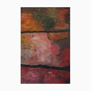 Dondi Schwartz, Calm Red Abstract, 2021, Oil on Canvas-CHG-2025911