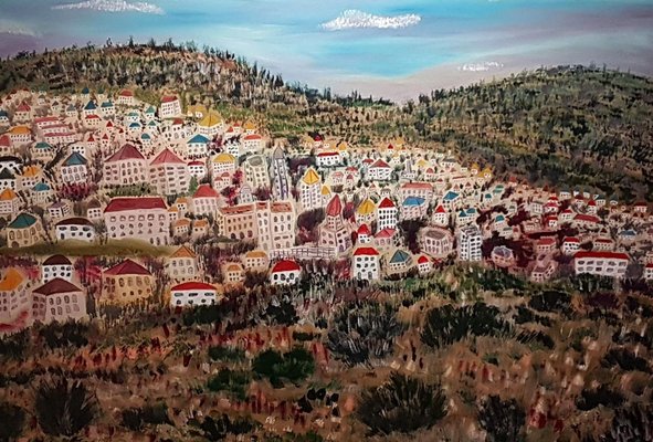 Dondi Schwartz, Jerusalem Hills, 2021, Oil on Canvas-CHG-2030840