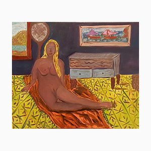 Dondi Schwartz, Nude Woman in a Room, 2021, Oil on Canvas-CHG-2025908