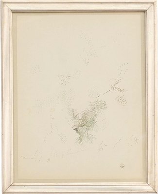 Dora Maar, Pointillist Surrealist Landscape, Drawing on Paper, Framed-WM-1267025