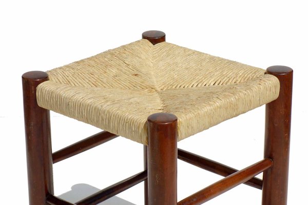 Dordogne Wicker Stool by Charlotte Perriand for Robert Sentou, 1960s-GKB-1073154