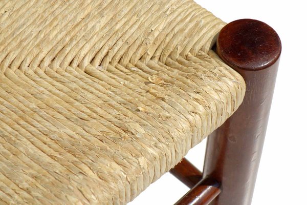 Dordogne Wicker Stool by Charlotte Perriand for Robert Sentou, 1960s-GKB-1073154