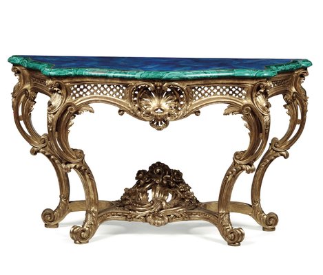 Doré Wood Rock Console Table by Valerian Rybar, 20th Century-SYQ-1057649