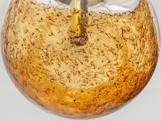 Doria Amber and Clear Glass Globe Pendant, 1970-KL-1769267