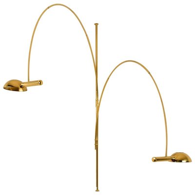 Double Ball Brass Arc Floor Lamp with Adjustable Height by Florian Schulz, 1970-VDW-839152