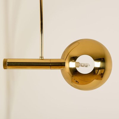 Double Ball Brass Arc Floor Lamp with Adjustable Height by Florian Schulz, 1970-VDW-839152