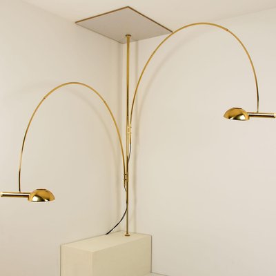 Double Ball Brass Arc Floor Lamp with Adjustable Height by Florian Schulz, 1970-VDW-839152