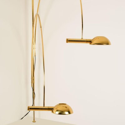 Double Ball Brass Arc Floor Lamp with Adjustable Height by Florian Schulz, 1970-VDW-839152