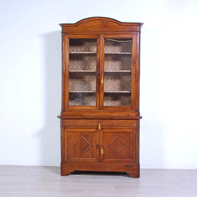 Double Body Cabinet in Walnut, Italy, 1800s-XSG-1797401