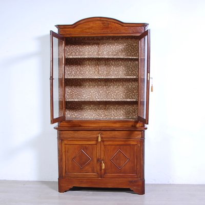 Double Body Cabinet in Walnut, Italy, 1800s-XSG-1797401