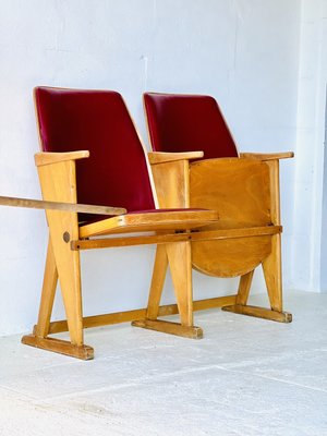 Double Cinema Seater in Red, 1960, Set of 2-ALG-2023366