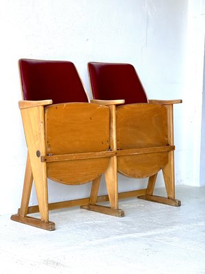 Double Cinema Seater in Red, 1960, Set of 2-ALG-2023366