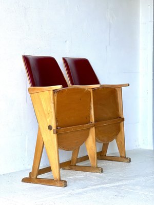 Double Cinema Seater in Red, 1960, Set of 2-ALG-2023366