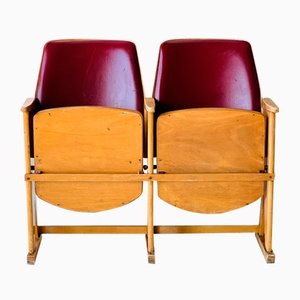 Double Cinema Seater in Red, 1960, Set of 2-ALG-2023366