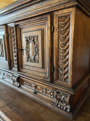 Double Sideboard in Walnut Wood, Tuscany, Late 16th Century-MLN-2025930