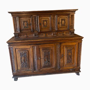 Double Sideboard in Walnut Wood, Tuscany, Late 16th Century-MLN-2025930