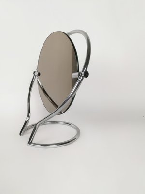 Double Sided Table Mirror in Chromed Metal by Giotto Stoppino, Italy, 1970s-UIW-1421329