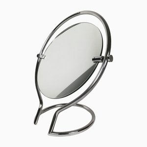 Double Sided Table Mirror in Chromed Metal by Giotto Stoppino, Italy, 1970s-UIW-1421329