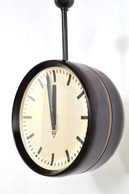 Double-Sided Wall Clock from Pragotron, 1960s-AOX-2024584