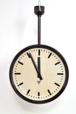 Double-Sided Wall Clock from Pragotron, 1960s-AOX-2024584