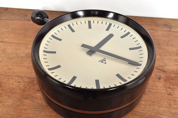 Double-Sided Wall Clock from Pragotron, 1960s-AOX-2024584