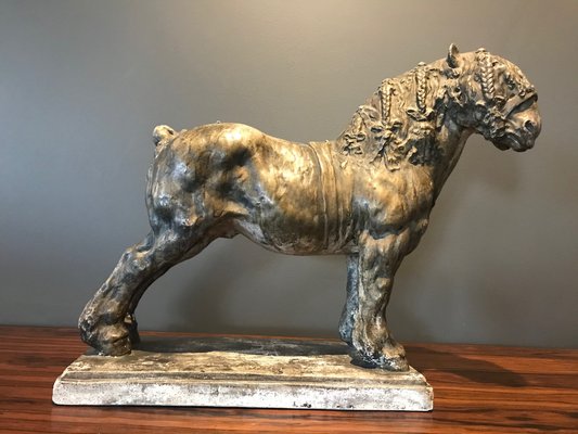 Draft Horse Sculpture by Domien Ingels, 1930s-XQY-753191