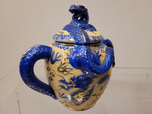 Dragon Motif Coffee / Tea Set in Satsuma Porcelain, Japan, 19th Century, Set of 9-NUC-1444789