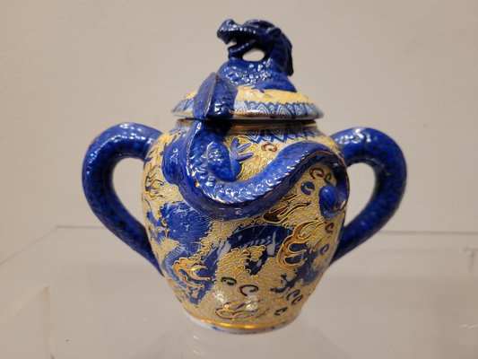 Dragon Motif Coffee / Tea Set in Satsuma Porcelain, Japan, 19th Century, Set of 9-NUC-1444789