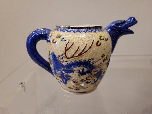 Dragon Motif Coffee / Tea Set in Satsuma Porcelain, Japan, 19th Century, Set of 9-NUC-1444789