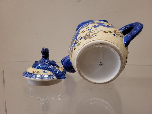 Dragon Motif Coffee / Tea Set in Satsuma Porcelain, Japan, 19th Century, Set of 9-NUC-1444789