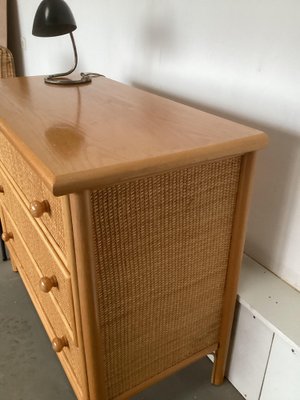 Drawer Cabinet in Bamboo and Rattan, 1970s-SU-1756867