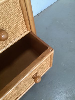 Drawer Cabinet in Bamboo and Rattan, 1970s-SU-1756867