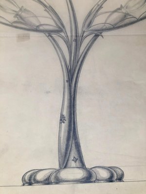 Drawing for a Table Lamp by Robert Gerlach, 1915-BAF-763417