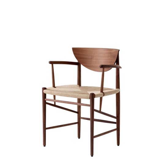 Drawn HM4 Dining Chair w. Armrest by &tradition #Walnut