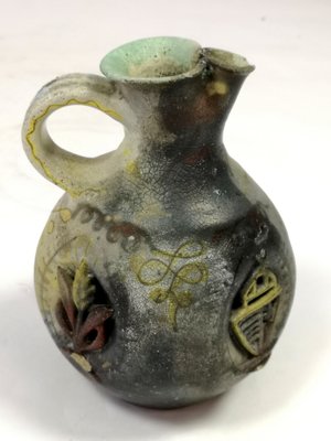 Dreher Malt Hungarian Handmade Ceramic Beer Pitcher by Geza Gorka, 1930s-UWE-997640