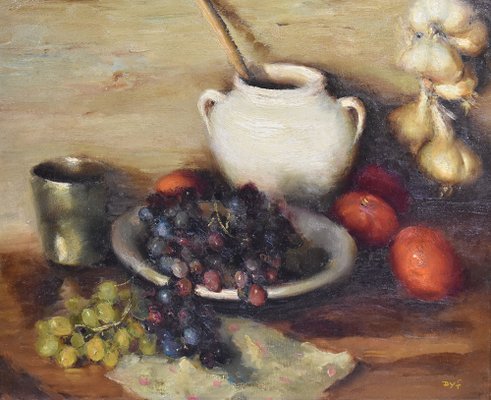 Dreyfus Marcel, Still Life With Fruit, 20th-century, Oil on Canvas, Framed-YVI-1279446