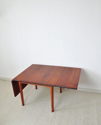 Drop Leaf Side Table in Solid Teak and Oak by Hans J. Wegner for Getama-HPQ-1178517