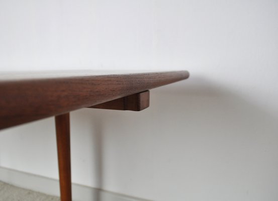 Drop Leaf Side Table in Solid Teak and Oak by Hans J. Wegner for Getama-HPQ-1178517