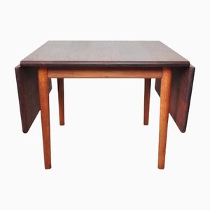 Drop Leaf Side Table in Solid Teak and Oak by Hans J. Wegner for Getama-HPQ-1178517