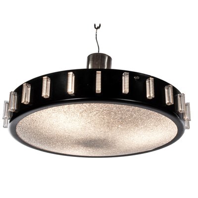 Drum Flush Mount Chandelier in the Style of Stilnovo, Italy, 1950s-DEK-780528