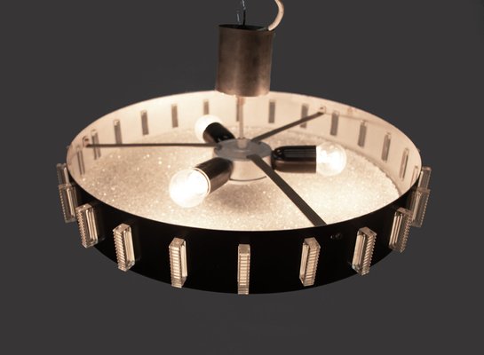 Drum Flush Mount Chandelier in the Style of Stilnovo, Italy, 1950s-DEK-780528