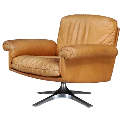 DS-31 Lounge Chair in Patinated Cognac Brown Leather from de Sede, Switzerland, 1970s-TRW-1797119